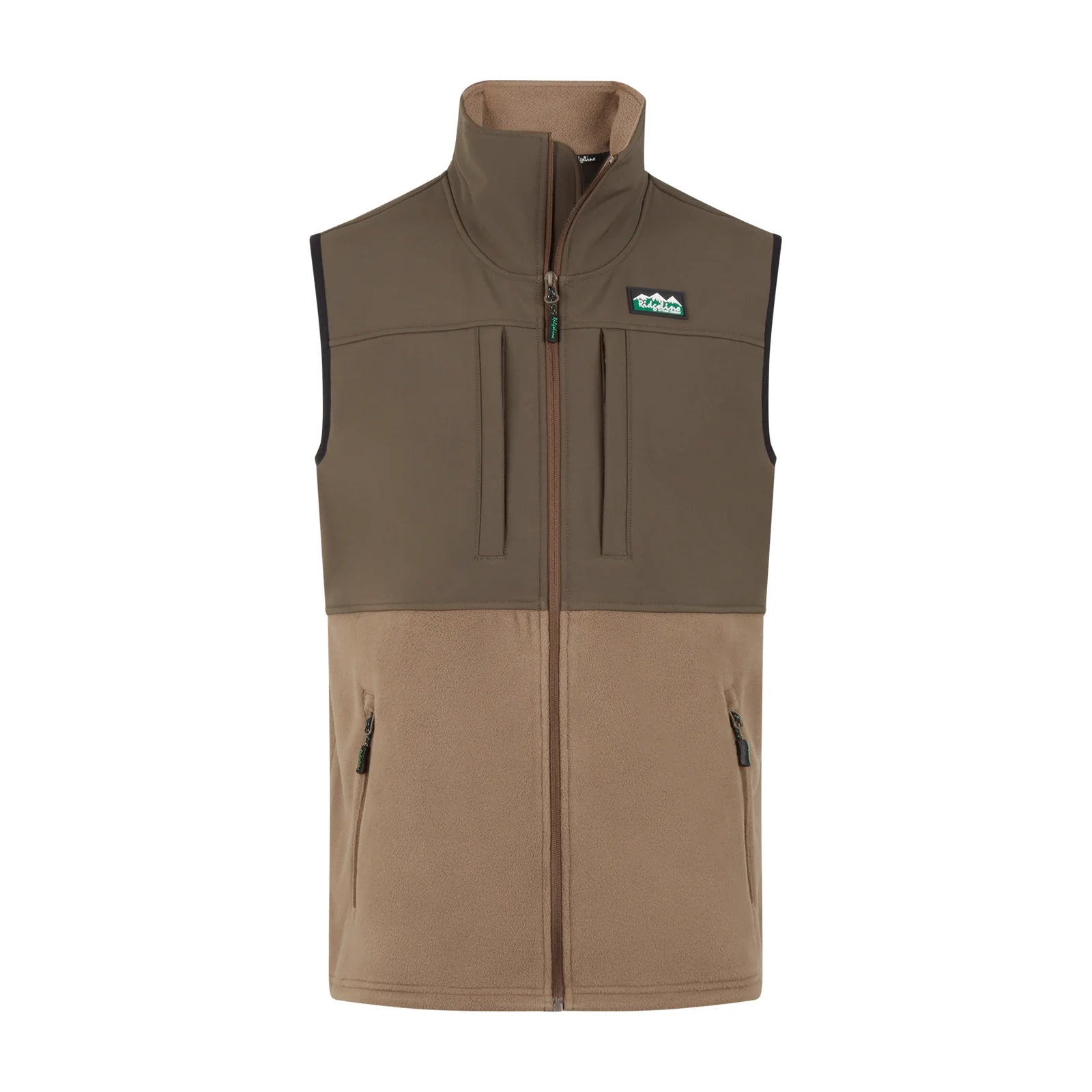 Ridgeline Hybrid Fleece Waistcoat - Bark/Light Bark