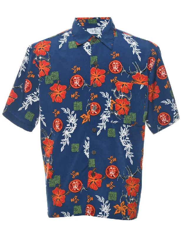 Floral Hawaiian Shirt - L