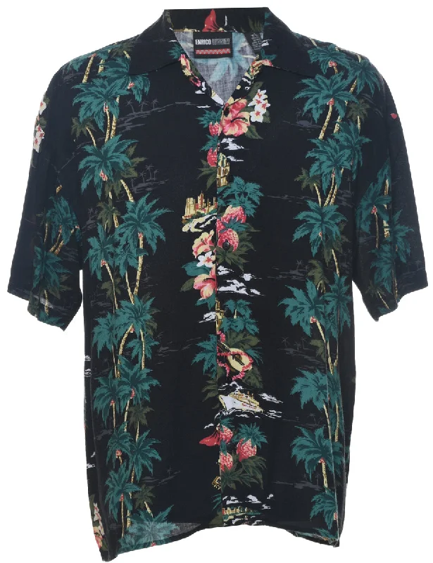 Floral Hawaiian Shirt - M