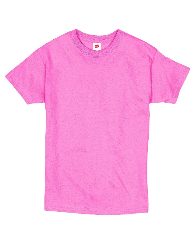 Hanes Youth ComfortSoft T-Shirt | Safety Pink