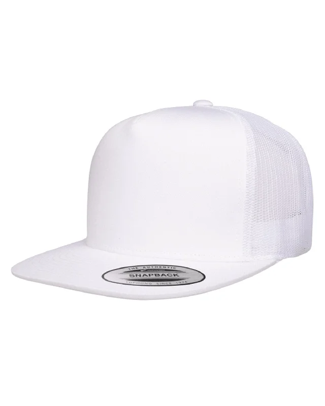 Yupoong Adult 5-Panel Classic Trucker Cap | White