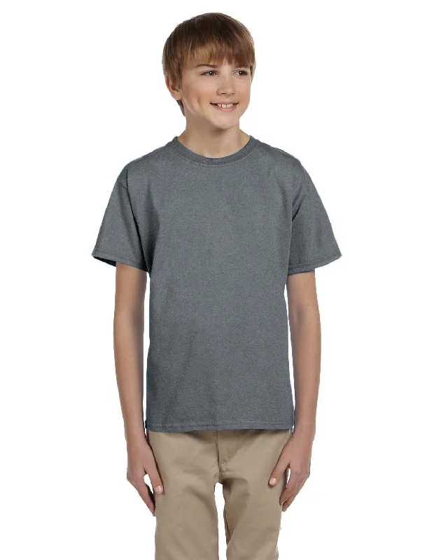 Hanes Youth Heavyweight 50/50 T-Shirts | Oxford Gray