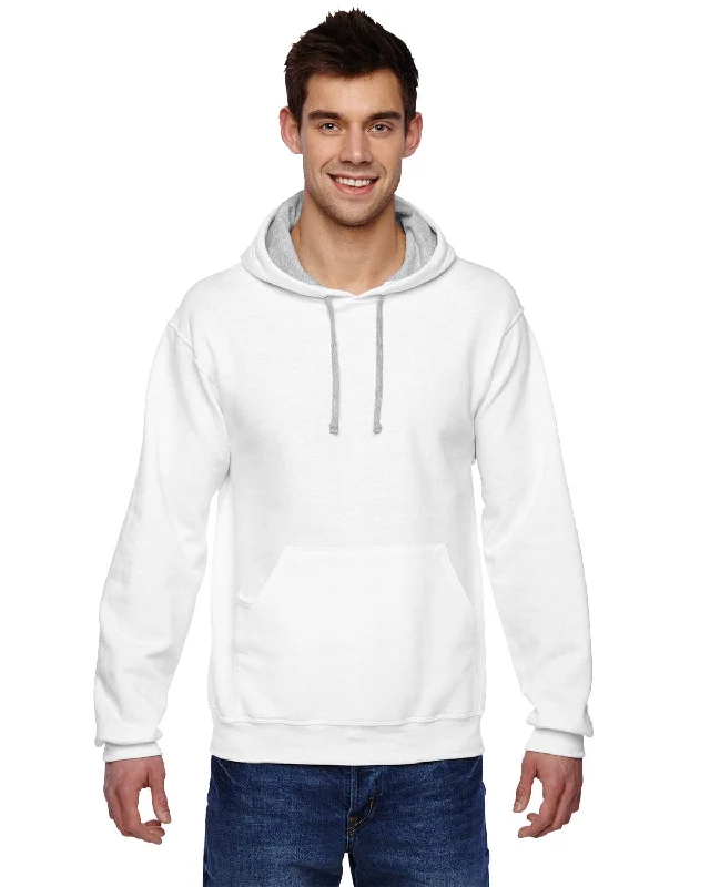 Fruit of the Loom Sofspun Hooded Sweatshirt | White