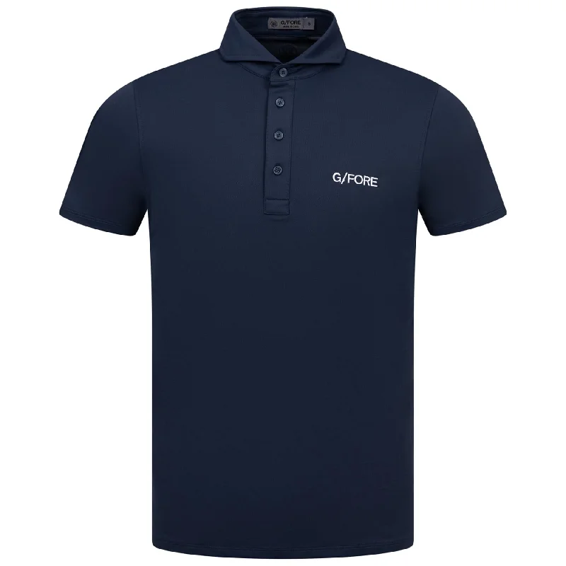 Essential Tech Pique Embroidered Slim Fit Polo Twilight - AW24