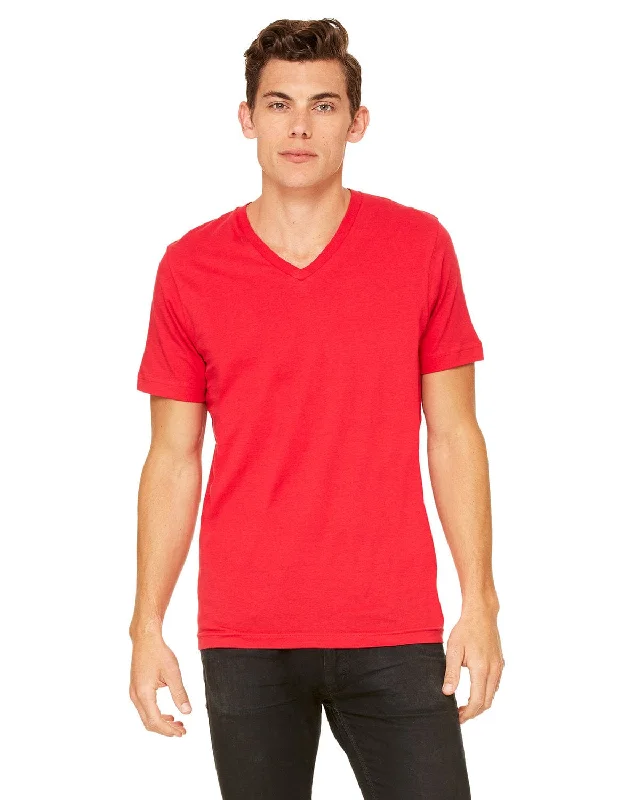 Bella+Canvas Unisex V-Neck T-Shirt | Red