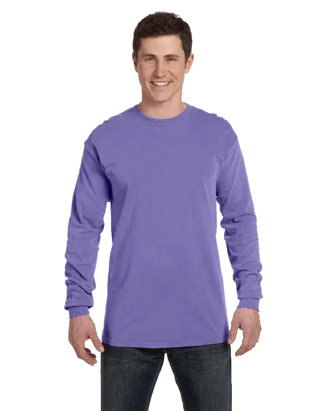 Comfort Colors Garment-Dyed Long Sleeve T-Shirt | Violet