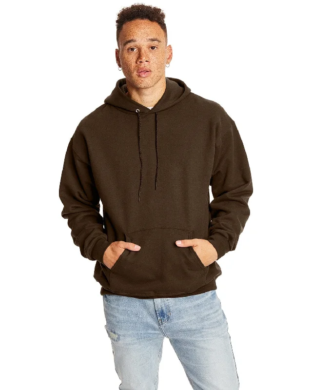 Hanes Ultimate Cotton Pullover Hoodie Sweatshirt | Dark Chocolate