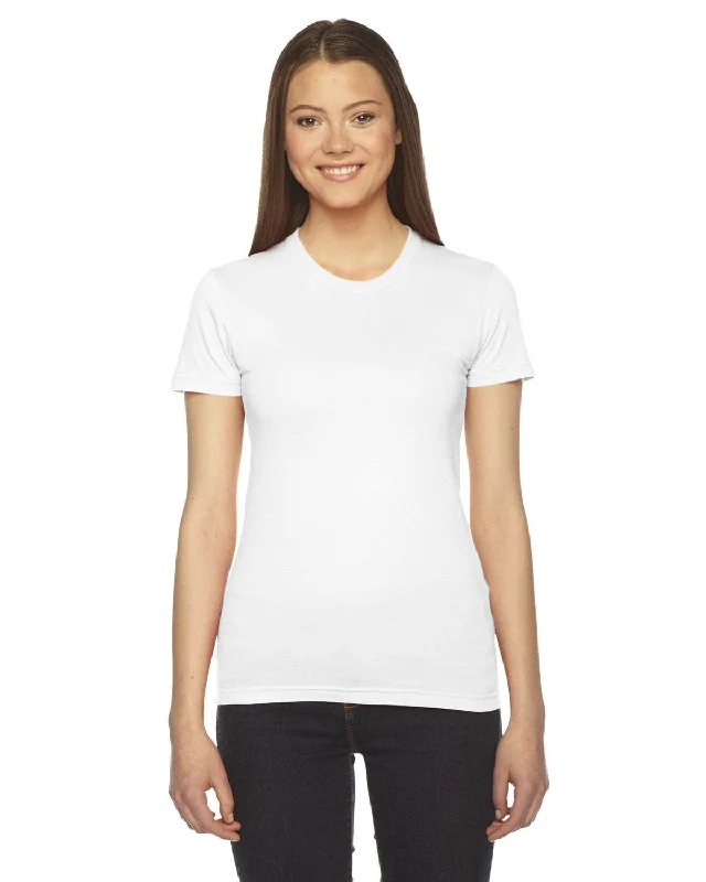 American Apparel Ladies Fine Jersey Short Sleeve T-Shirt | White