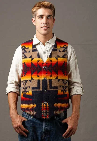 Kraffs Wool Vest, Chief Joseph Indigo