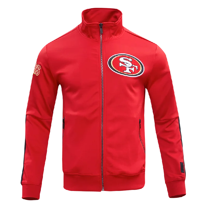 NFL SAN FRANCISCO 49ERS CLASSIC MEN'S DK TRACK JACKET (RED/BLACK)