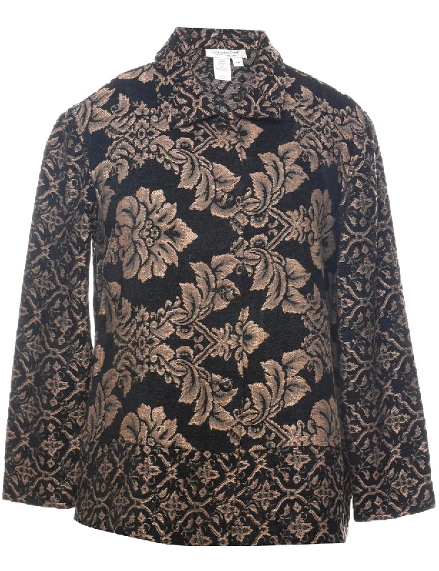 Floral Pattern Tapestry Jacket - L