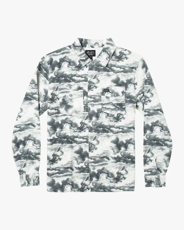 Mister Cartoon Cloud Shirt Jacket - Black/White