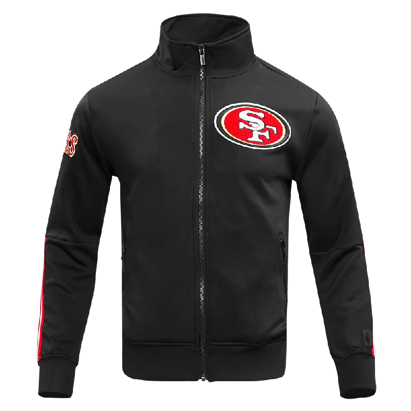 NFL SAN FRANCISCO 49ERS CLASSIC MEN'S DK TRACK JACKET (BLACK/RED)