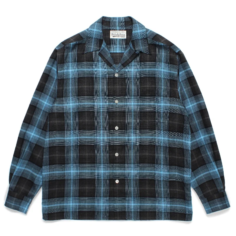 OMBRE CHECK OPEN COLLAR SHIRT L/S ( TYPE-3 )