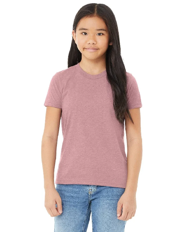 Bella+Canvas Youth Short Sleeve T-Shirt | Heather Orchid