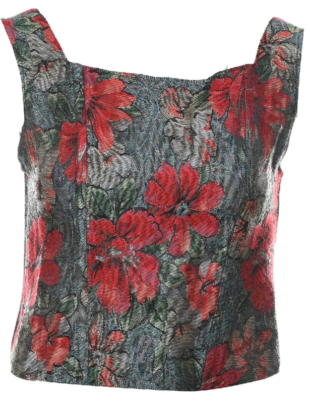 Floral Print Corset - L