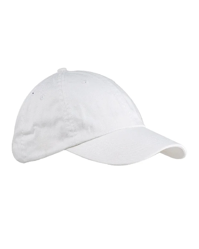 Big Accessories Enzyme Washed Low Profile Cap | White