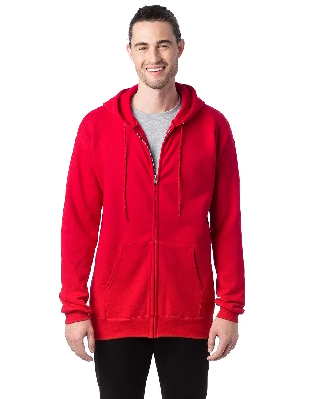 Hanes Ultimate Cotton Full-Zip Hoodie Sweatshirt | Deep Red