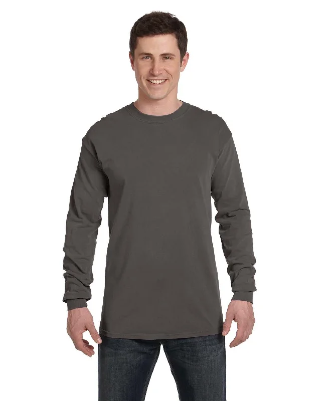 Comfort Colors Garment-Dyed Long Sleeve T-Shirt | Pepper