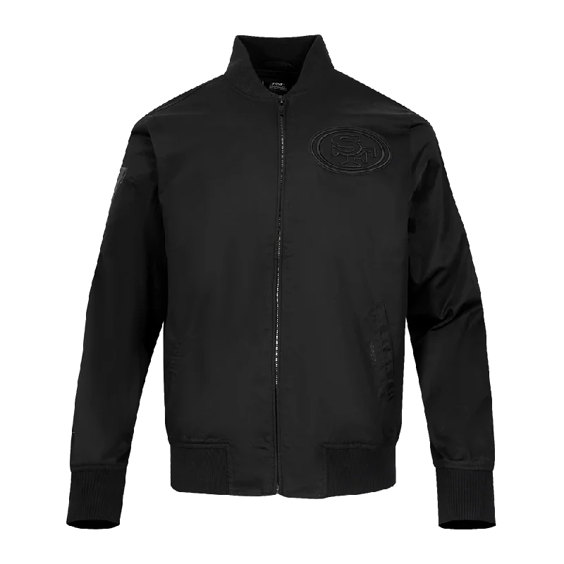 NFL SAN FRANCISCO 49ERS NEUTRAL TWILL JACKET (BLACK)