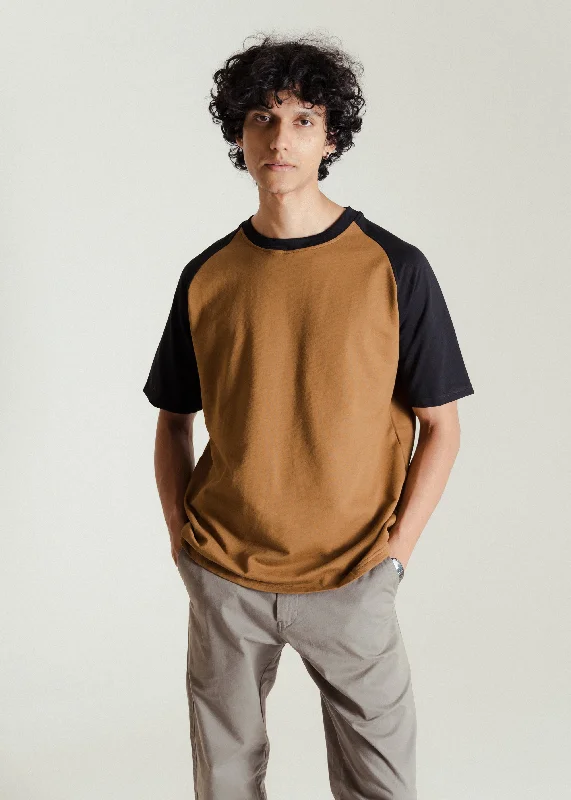 Black & Brown — Relaxed Fit Raglan T-shirt