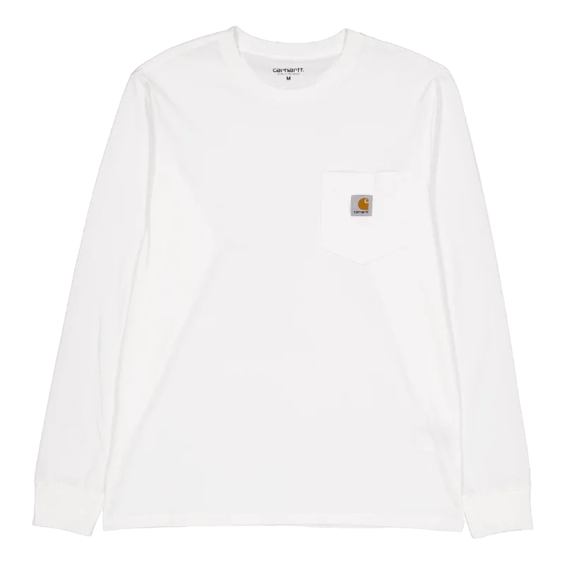 L/s Pocket T-shirt White