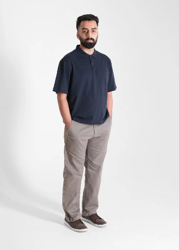 Navy Blue — Cropped (Box Fit) Polo