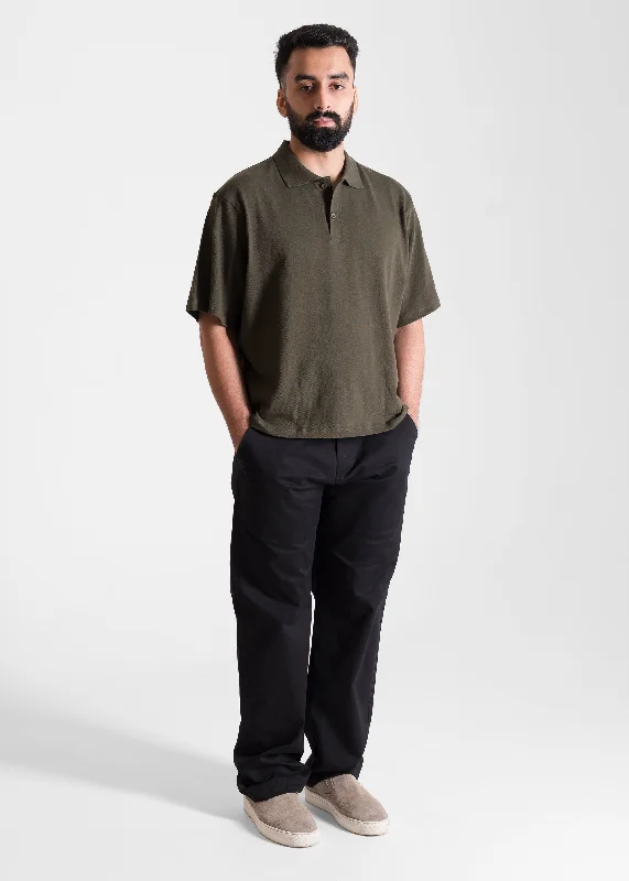 Olive — Cropped (Box Fit) Polo