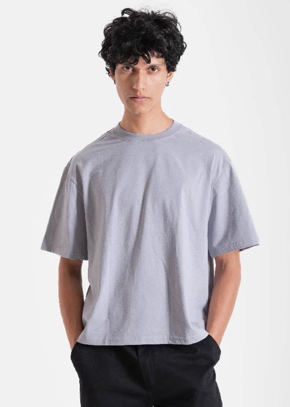 Steel Grey — Box Fit (Cropped) T-Shirt