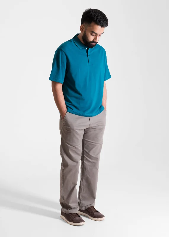 Teal — Cropped (Box Fit) Polo