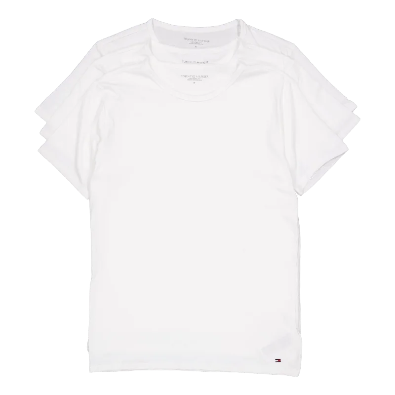 Stretch Cn Tee Ss 3pack White/white/white